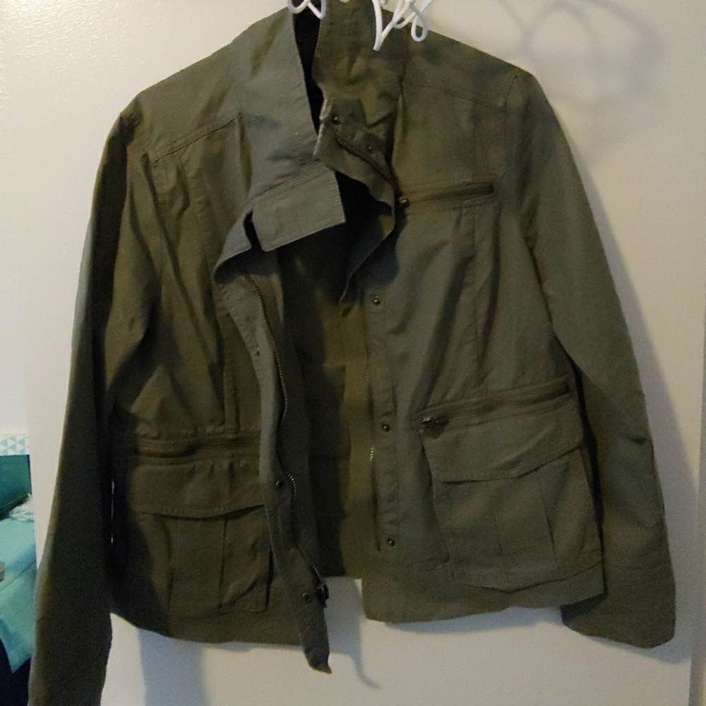 Army green coat